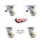 Service Caster 4 Inch Nylon Caster Set with Roller Bearings 2 Brakes 2 Swivel Locks SCC SCC-TTL30S420-NYR-2-BSL-2 - alternate 6
